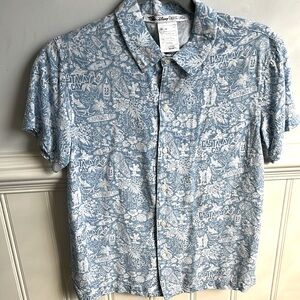 Boys Disney Cruise Line Castaway Cay Hawaiian Shirt, Size L